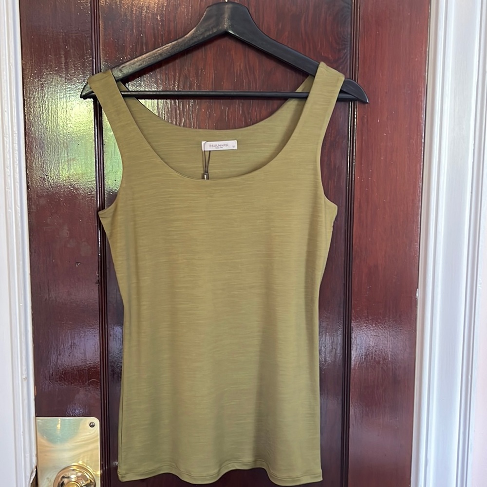 Paulmark brand olive green top